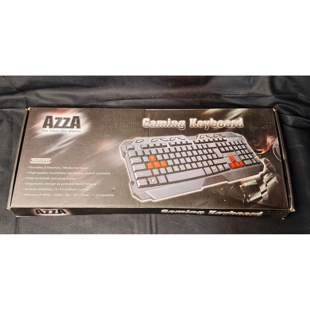 Azza Gaming Keyboard 9 Internet/Media Hot‎ keys Plug & Play compatible Windows